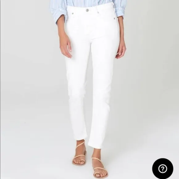 The Citizens of Humanity Harlow Ankle High Rise Slim Jeans, 32, Ivory NWT New
          
      NWT