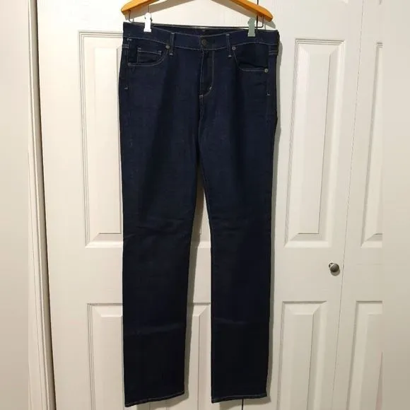 NWOT CITIZENS OF HUMANITY Elson Jeans Women’s 30 Medium Rise Straight Leg Dark