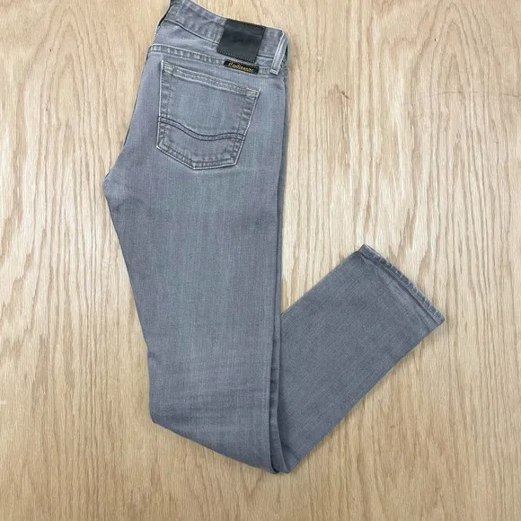 Womens Civilianaire Slim Fit Selvedge Denim Jeans 26 Gray