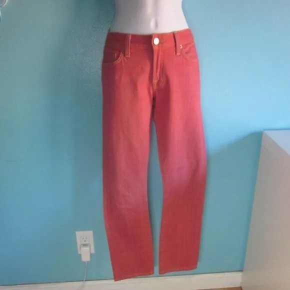 Civilianaire Cotton Japanese Denim Super Slim Size 26 Pink Jeans