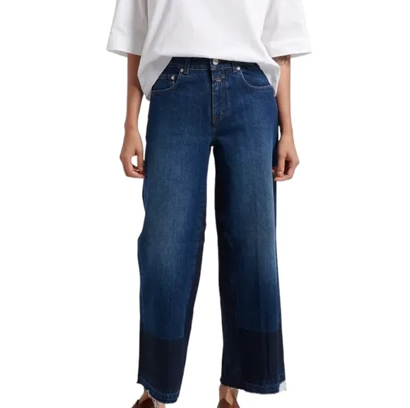 CLOSED Glow Wide Leg Raw Edge Jean