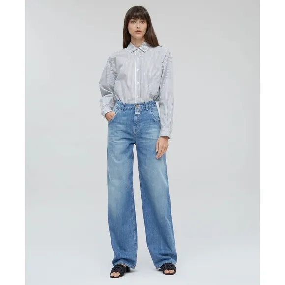 Anthropologie Closed Edison High-Rise Wide-Leg Jeans Organic MRSP 298
          
      NWT