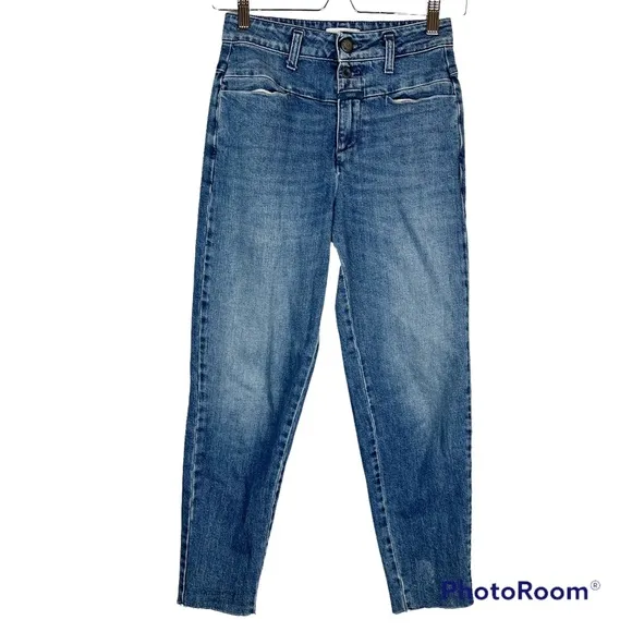 EUC Closed Pedal Icon 85 High-Rise Frayed Hem Jeans