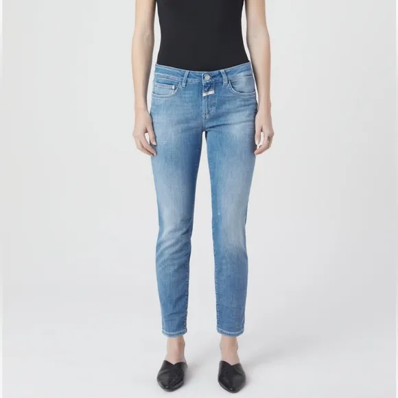 CLOSED 30 Baker Long Candiani Denim Distressed Jeans