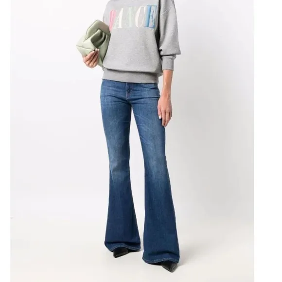 closed rawlin flare cut wide leg flare blue jeans size 31 new oraginc cotton
          
      NWT