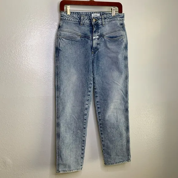 CLOSED Denim Pedal Pusher Acid Wash Straight Leg Jean 27