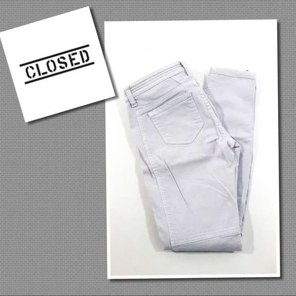 Closed “Giselle” Gray Low Rise Skinny Jeans 24