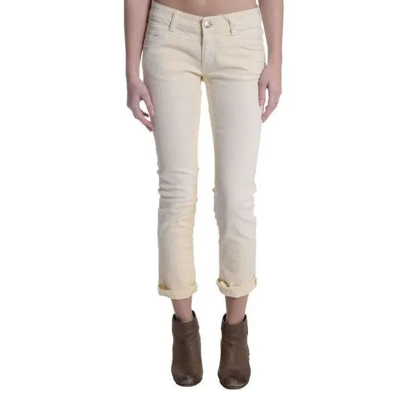 NWT Closed Lime Starlet Yellow 4 Pocket Crop Jeans