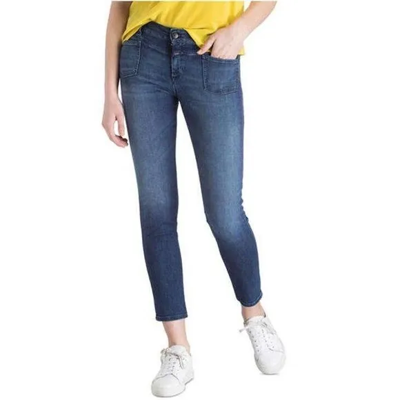 Closed Pedal x Womens 26 Slim Fit Skinny Jeans Pockets Stretch Mid Blue