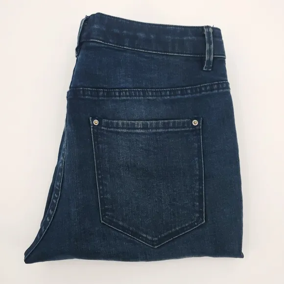 Club Monaco Skinny Jeans Raw Hem Womens Size 29 Dark Wash Denim Blue