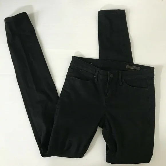 CLUB MONACO Black Sonica Skinny Low Rise Denim Jeans Stretch Womens Size 26 $149