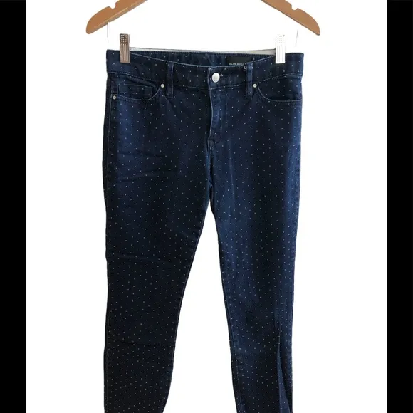 Club Monaco, Embroidered Polka-Dot Jeans, Size 4