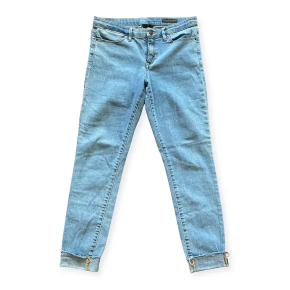 Club Monaco cropped skinny ankle length light wash jeans