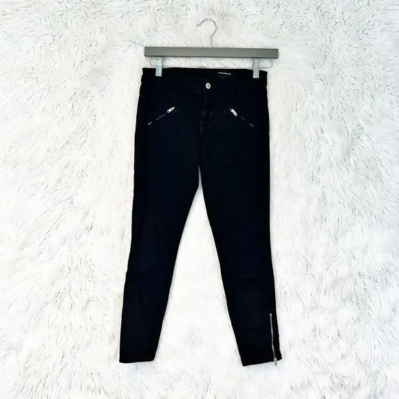 Club Monaco black zipper ankle skinny jeans