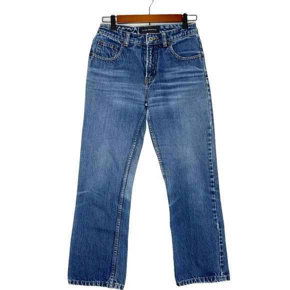 CLUB MONACO High Waist Straight Leg Cropped Jeans