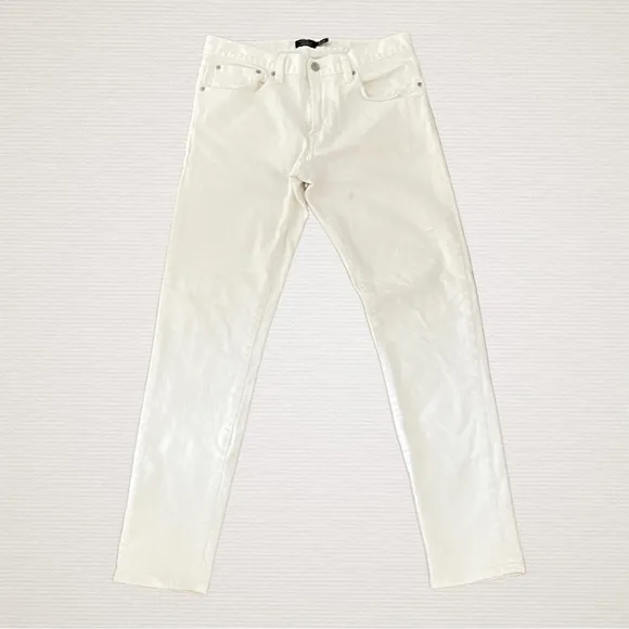Club Monaco | Mid-Rise Skinny Jeans in White, 31/30