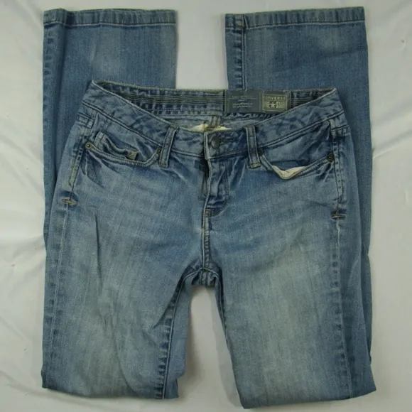 Converse One Star Distressed Blue Jeans Size 4