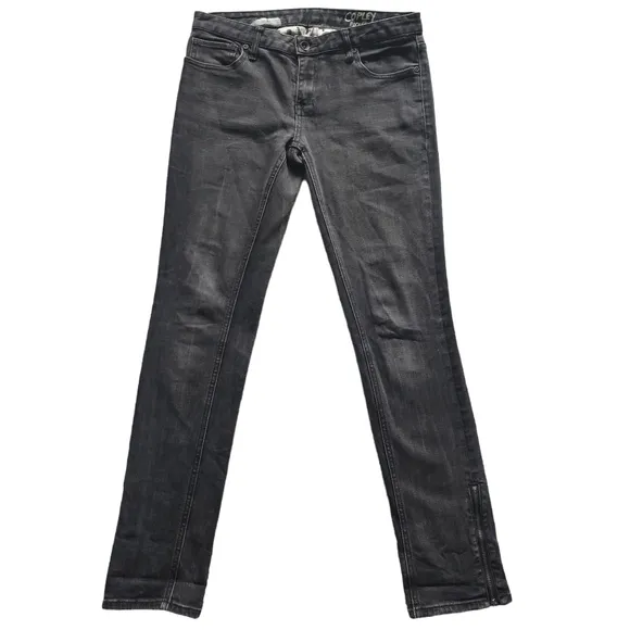 Converse Jeans Womens Size 28 Copley Rocker Skinny Black Low Rise Zipper Ankles