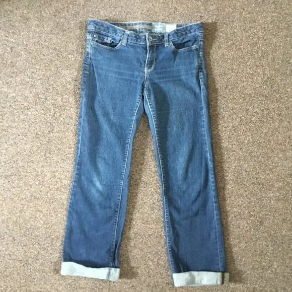 Converse One Star Straight Leg Roll Hem Jeans