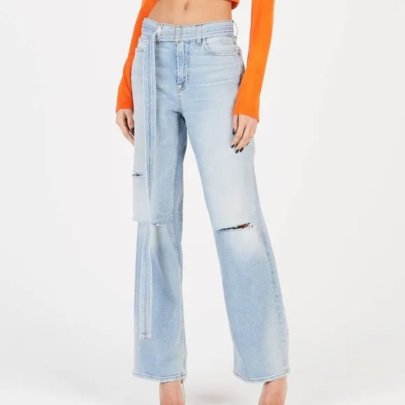 Cotton Citizen Belted Mid-Rise Boyfriend Jeans