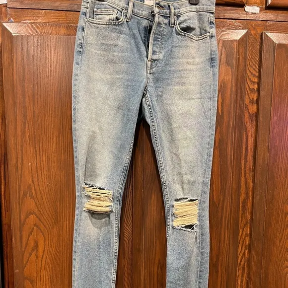 Cotton Citizen Hi-Split Blue Jeans