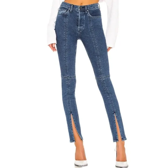 Cotton Citizen the Skinny Vickie pieced split hem jeans in Fountain was size 25
          
      NWT
