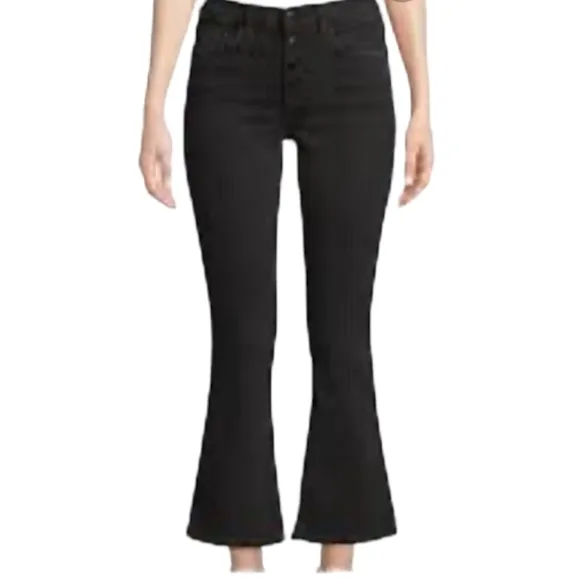 Cotton Citizen fly front black cropped bell bottom jeans. W26 l 27. New
          
      NWT
