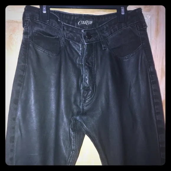 Genuine Leather and Jean Pants