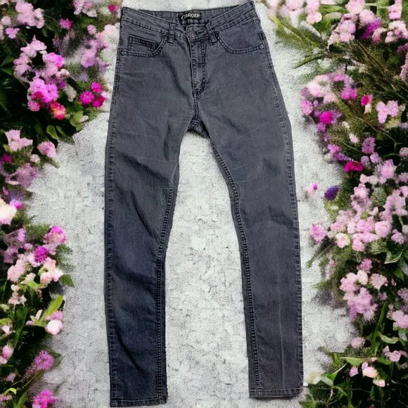 Courtshop Hi Waist Skinny Jeans Stretch Gray Size 26