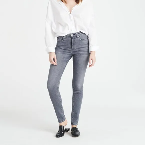 CQY Palme High Rise Skinny Jeans in Heavenly Grey