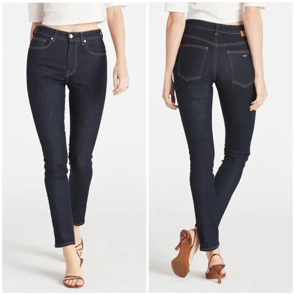 New CQY Palme High Rise Jeans In Clarity Wash Size 24