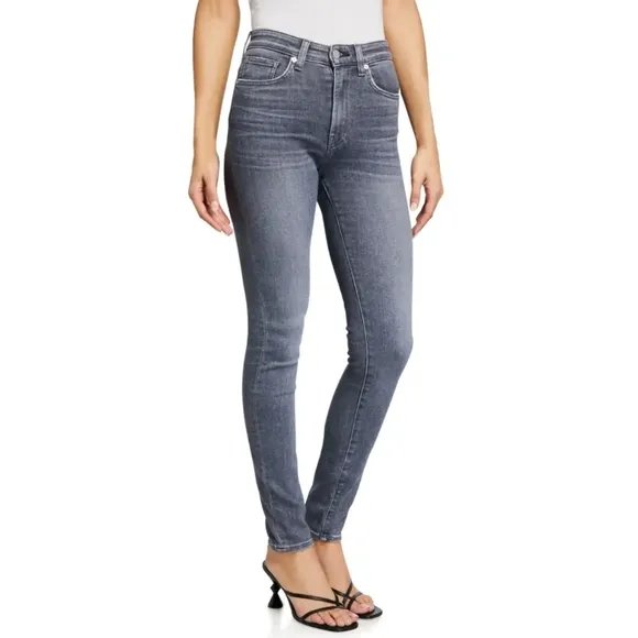 CQY gray high waisted skinny jeans