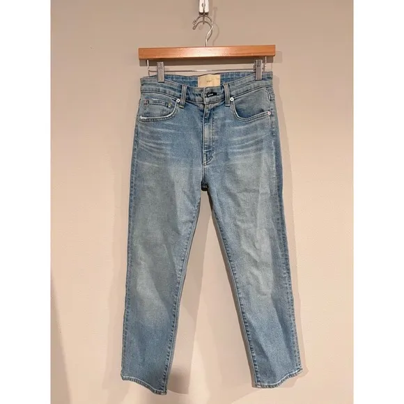 CQY jeans size 28 light wash mom jeans