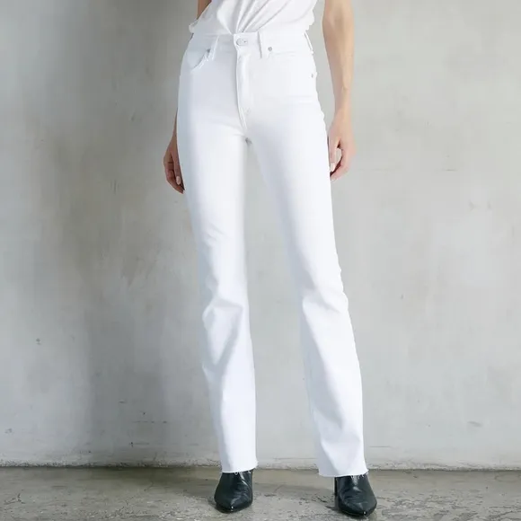 CQY NWT high-rise White boot cut jeans
          
      NWT