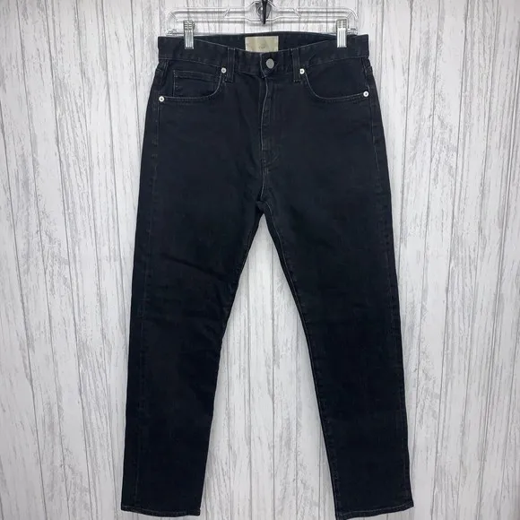 Womens Size 29 CQY Black Jeans Straight Leg EUC