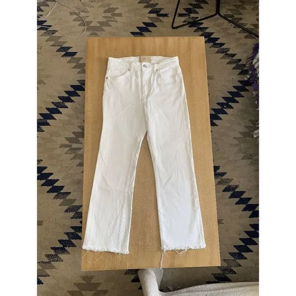 CQY bootcut fringe hem jeans