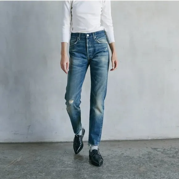 CQY Friend Dose High Rise Straight Leg Jeans