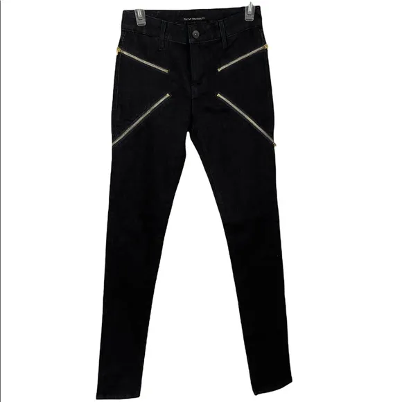 Cult of individuality Gypsy Highrise NWT Double Zipper black skinny jeans 25
          
      NWT