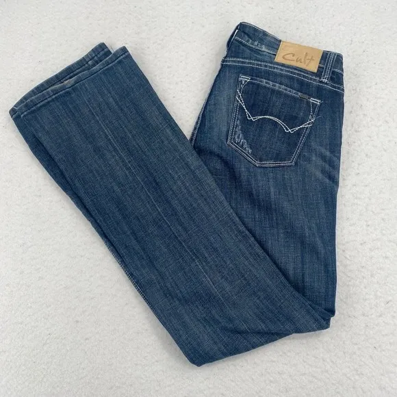 Cult of Individuality Womens Jeans Size 29x34 Boot Cut Med Wash Blue Denim