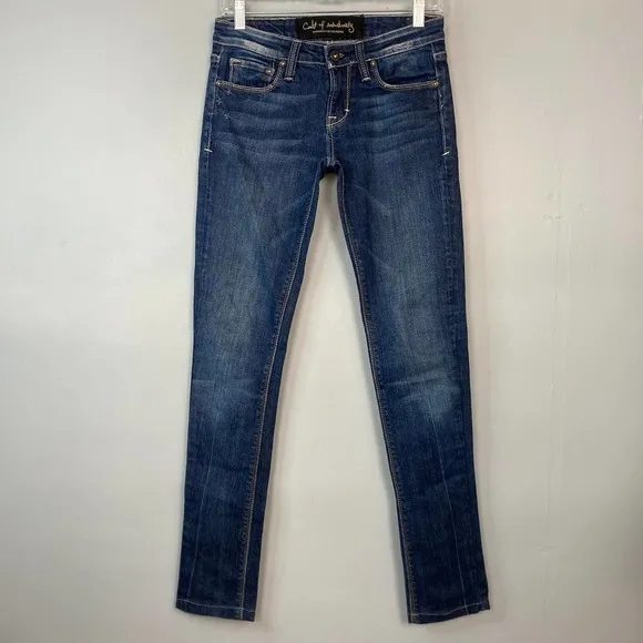 Cult of Individuality Women's Skinny Stretch Jeans 707-101A Medium Wash Size 26