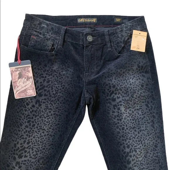 Cult of Individuality Teaser Skinny Jeans Black Leopard Print Vintage Heritage
          
      NWT