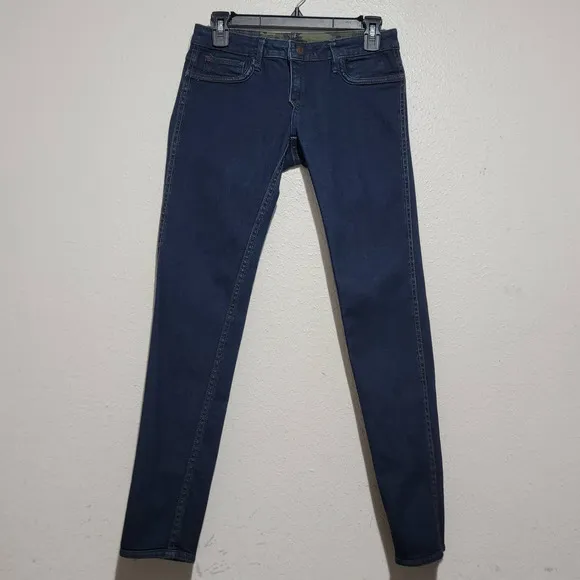 Cult of Individuality Teaser Reversible Jeans Blue Green Camo Women's 26 Skinny