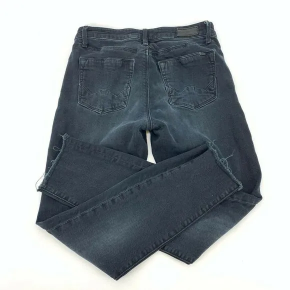Cult of Individuality Black Raw Hem High Rise Jean