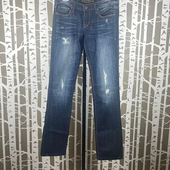 Cult of Individuality Distressed Straight Leg Jeans sz 28