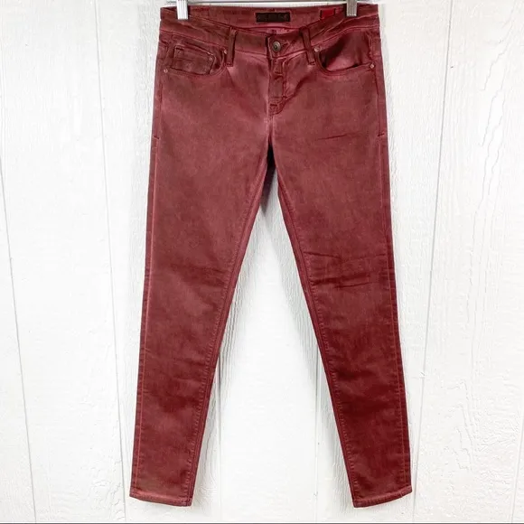 Cult of Individuality Red Teaser Skinny Jeans