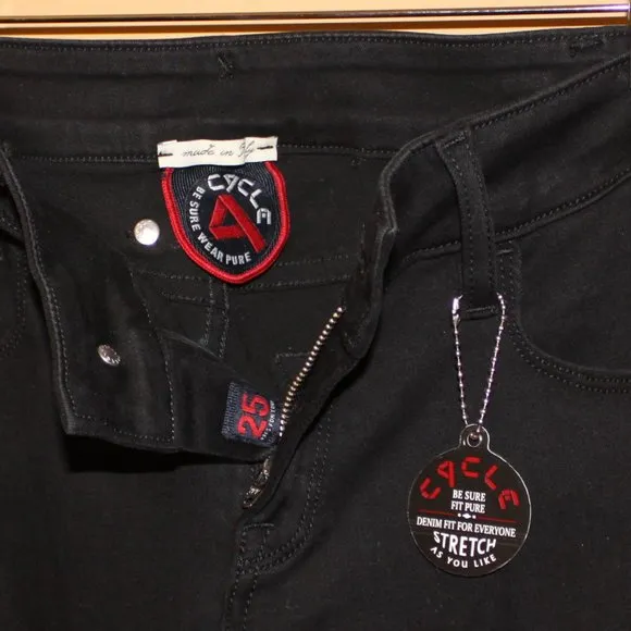 CYCLE BLACK JEANS 71% COTTON STRETCHY W25
          
      NWT