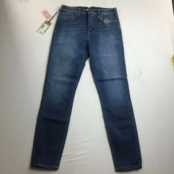 Cycle Womens Blue Denim Solid Skinny Jeans Casual Size 31
          
      NWT