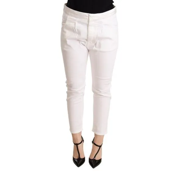 CYCLE White Mid Waist Slim Fit Skinny Cotton Stretch Trouser
          
      NWT