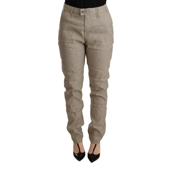 CYCLE Beige Mid Waist Casual Baggy Stretch Trouser
          
      NWT