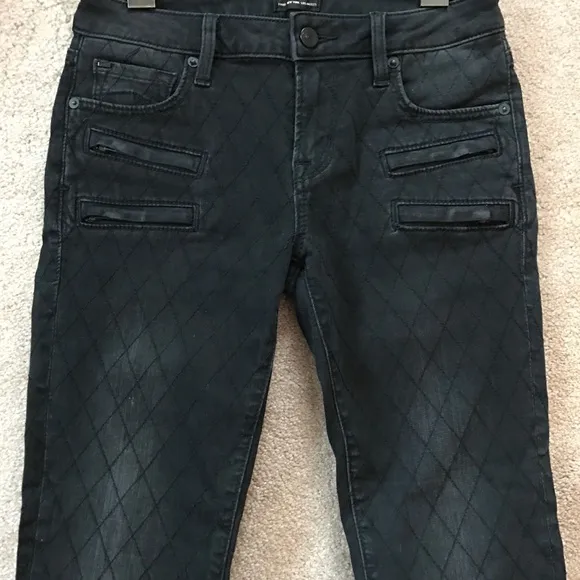 Black moto jeans D-ID Size 26